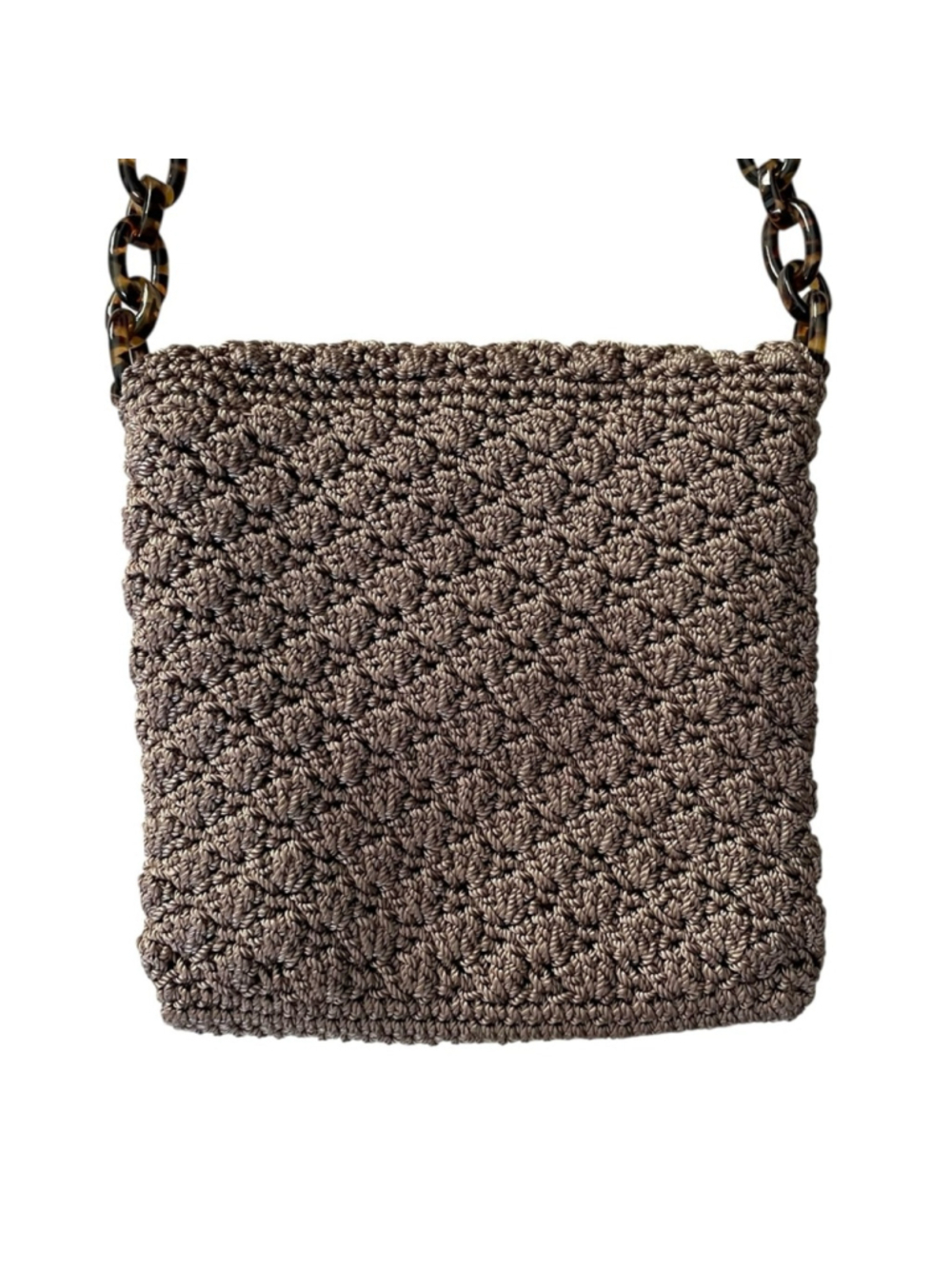 The Sak Crochet Mini Crossbody Bag Taupe Nutmeg - Picture 5 of 9